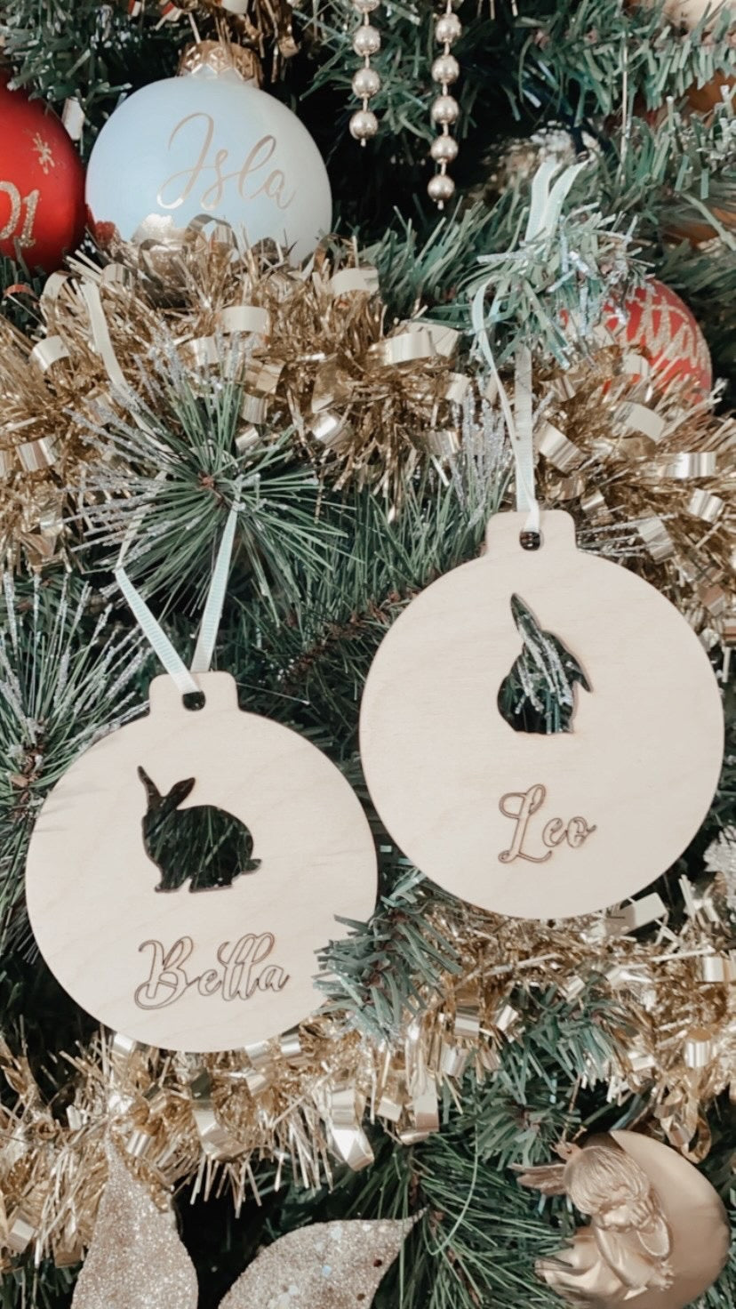 Personalised Bunny Bauble