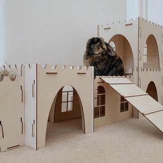 Double Storey Castle, Castle, Tunnel, Hay Rack & Ramp – Cosy's Castles